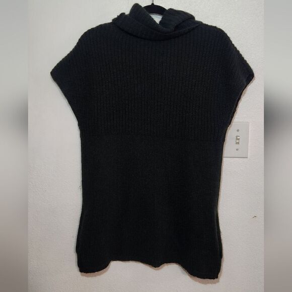 Theory Wool and Cashmere Cowl Neck Sleveless Knit Sweater in Green Size Medium - Picture 12 of 13